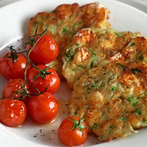 Pea, Feta And Herb Fritters