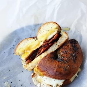 Bacon, Egg and Cheese Bagels {street food monday}