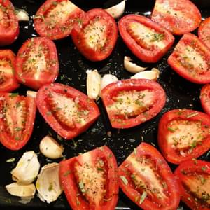 Slow-roasted Tomatoes With Whole Garlic Cloves
