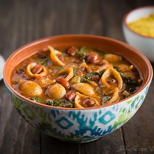 Pasta Fagioli with Cranberry Beans and Kale