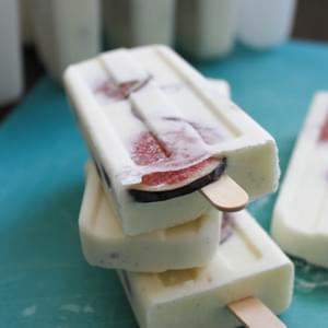 Fig, Vanilla and Sour Cream Popsicles
