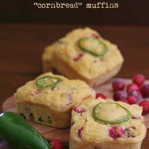 Cranberry Jalapeño “Cornbread” Muffins