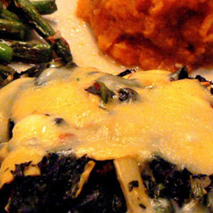 Romantic Dinner at Home – Spinach and Artichoke Stuffed Portobellos