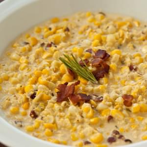 Creamed Corn with Bacon and Rosemary