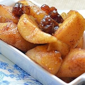 ~spiced Maple Syrup Fried Apples And Dates~
