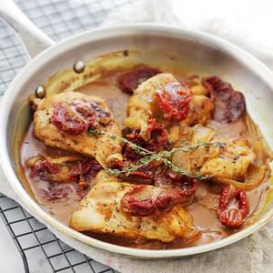Pan-Seared Chicken Breasts with Sun Dried Tomatoes