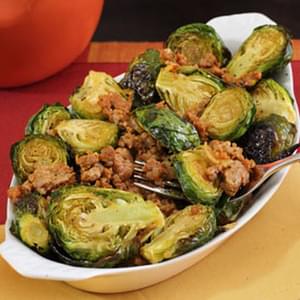 Paleo Brussels Sprouts with Chorizo