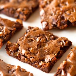 Toffee and Chocolate Chip Brownie Bark