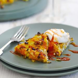 Squash And Pancetta Squeak With Poached Eggs