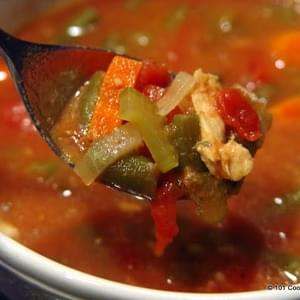 Simple Healthy Crockpot Italian Chicken Vegetable Soup