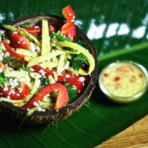Thai Mango Salad with Fresh Coconut