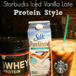 Starbucks Iced Vanilla Latte {Protein Style}