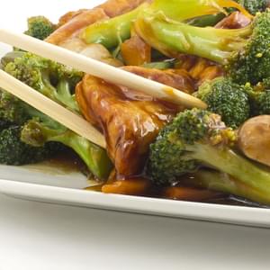 Tofu Stir Fry with Broccoli and Mushroom