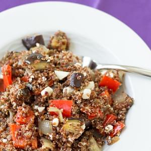 Roasted Vegetable Quinoa Salad with Balsamic Vinaigrette