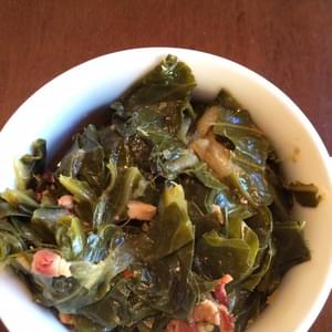 Braised Collard Greens with Bacon and Onions