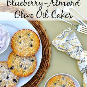 Gluten Free Blueberry-Almond Olive Oil Cakes