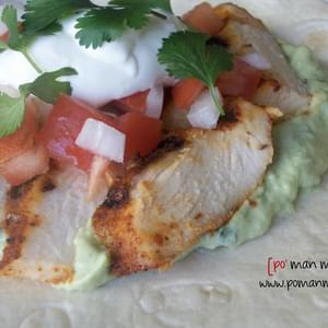 Grilled Chicken Soft Tacos With Avocado Cream