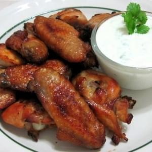 Baked Buffalo Wings with Blue Cheese Dip (for Atkins Diet Phase 1)