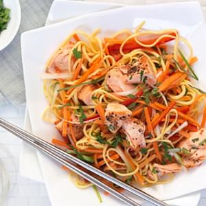 Salmon With Sweet And Sour Noodle Salad
