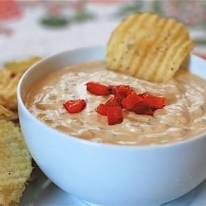 Roasted Red Pepper and Spinach Dip