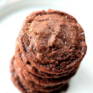 Easy 5-Ingredient Fudgy Nutella Cookies with Sea Salt