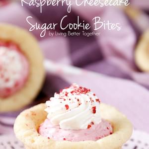 Raspberry Cheesecake Sugar Cookie Bites