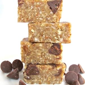 Coconut Oat Bars with Chocolate Caramel Chips