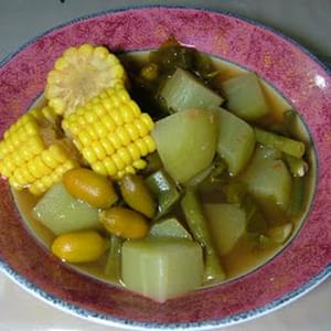 Sayur Asem / Asam (Mixed Vegetable Soup With Peanuts)