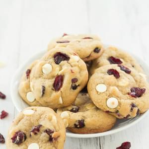 White Chocolate Cranberry Cookies with Brown Butter