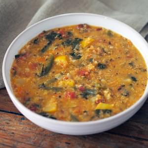 Fresh Vegetable Soup with Lentils & Quinoa