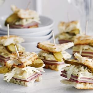 Mini Salt Beef, Swiss Cheese And Remoulade Stacks