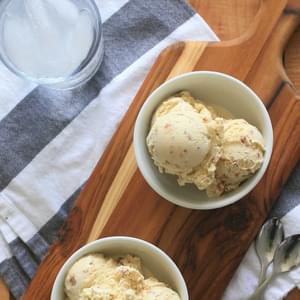 Maple Bourbon Ice Cream with Candied Bacon