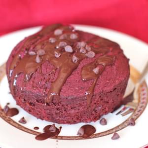 Single-Serving Red Velvet Microwave Cake