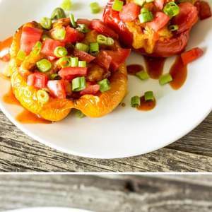 Easy Chicken Taco Stuffed Peppers