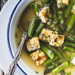 Asparagus Soup with Frittata Bites