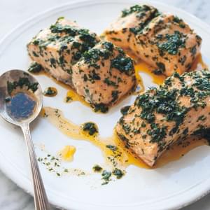 Steamed Salmon With Chermoula