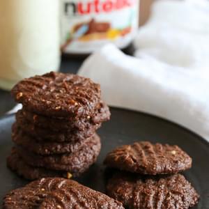 EASY 5-Ingredient Nutella Almond Butter Cookies