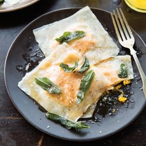 Butternut Squash Ravioli with Sage and Browned Butter