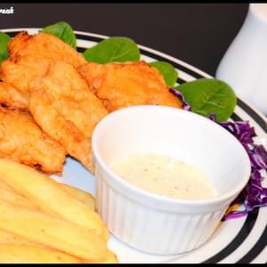 Homemade Beer Battered Fish and chips