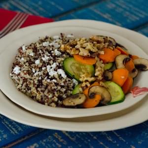 Lemony Herbed Quinoa with Sauteed Vegetables