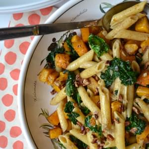 Cinnamon Penne with Butternut Squash and Kale