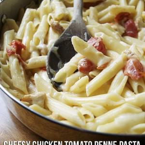 One Pan Cheesy Chicken Tomato Penne
