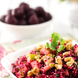 Quinoa Salad with Goat Cheese, Beets & Walnuts
