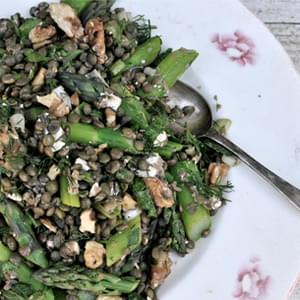 Lemony Lentil Salad with Asparagus and Spring Herbs