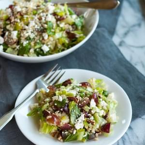 Chopped Brown Rice Salad with Grapes and Pecans
