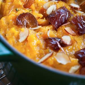 Hearty Winter Squash with Chewy Medjool Dates and Slivered Almonds