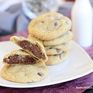 NUTELLA FILLED CHOCOLATE CHIP COOKIES