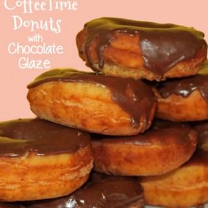 Coffee Time Donuts with Chocolate Glaze