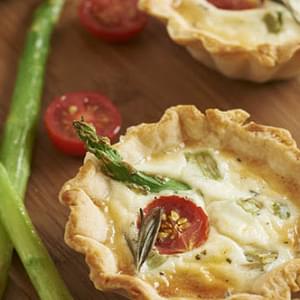 Asparagus and Cherry Tomato Cheese Tarts
