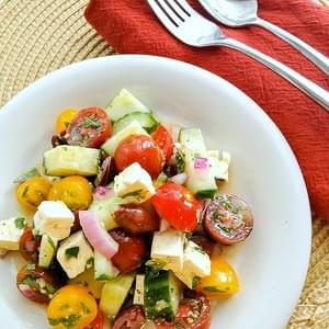 Tomato, Cucumber & Feta Salad